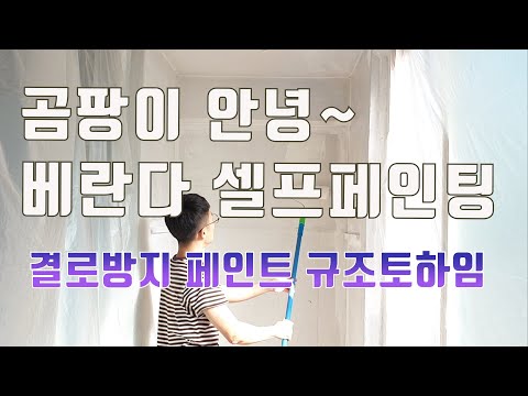 곰팡이 안녕~ 베란다 셀프 페인팅 with 결로방지페인트 규조토하임