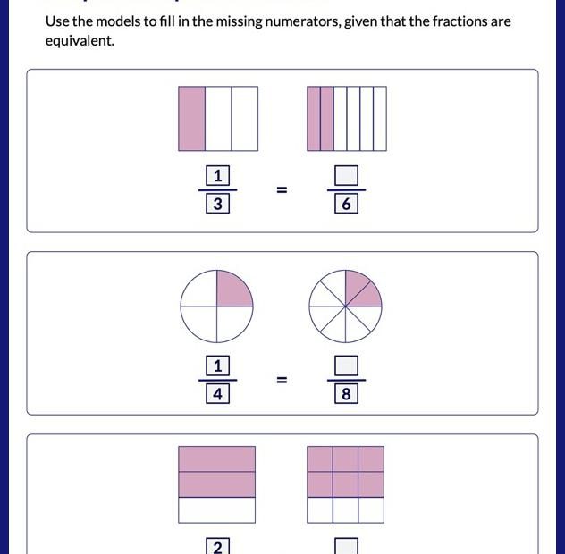 Make The Fractions Equivalent - Math Worksheets - Splashlearn