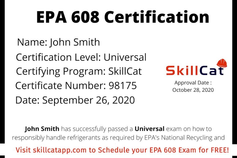 100% Online Epa 608 Certification Course | Free Epa 608 Certification -  Youtube