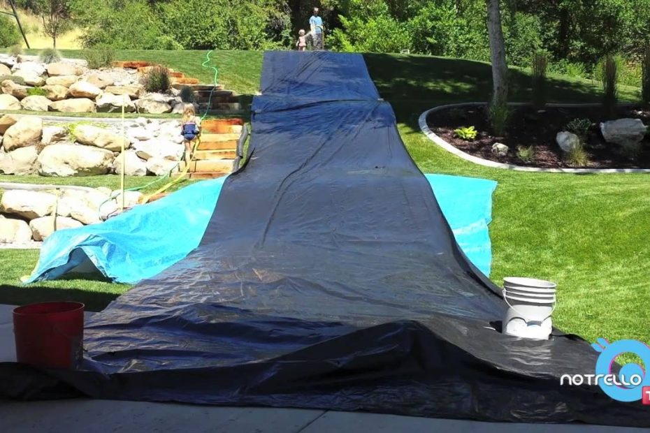How To Make A Backyard Slip 'N Slide - Youtube