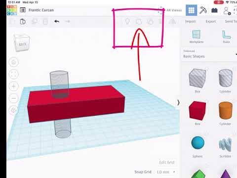 Tinkercad  How to cut a hole in a object